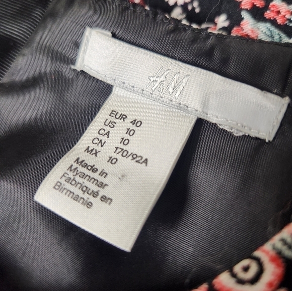 H&M Jacquard Weave Floral Size 10 - Picture 9 of 13